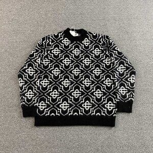 Casablanca Black Monogram Mohair Blend Crew Sweatshirt